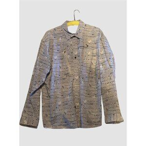 Patagonia Mid 2000s Trout Print Hemp Organic Cotton Button Shirt Men’s XL L/S